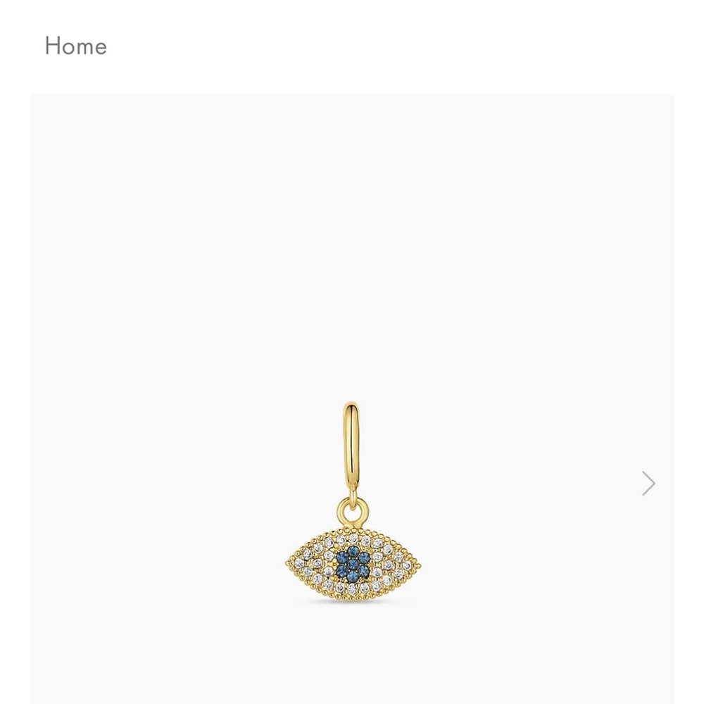Gorjana Parker 18K Gold Plated Evil Eye Pendant Charm